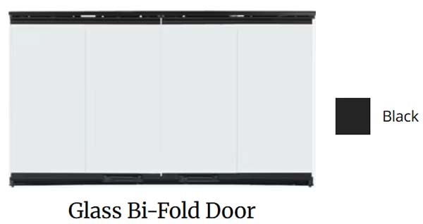designer fireplace black bi-fold door designer fireplace black bi-fold door