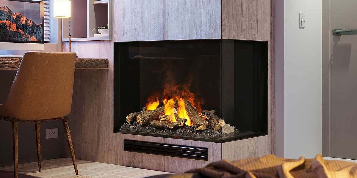 Dimplex Optimyst E-MatriX 37" Built-in Water Vapor Fireplace - Right-Facing Dimplex Optimyst E-MatriX 37" Built-in Water Vapor Fireplace - Right-Facing