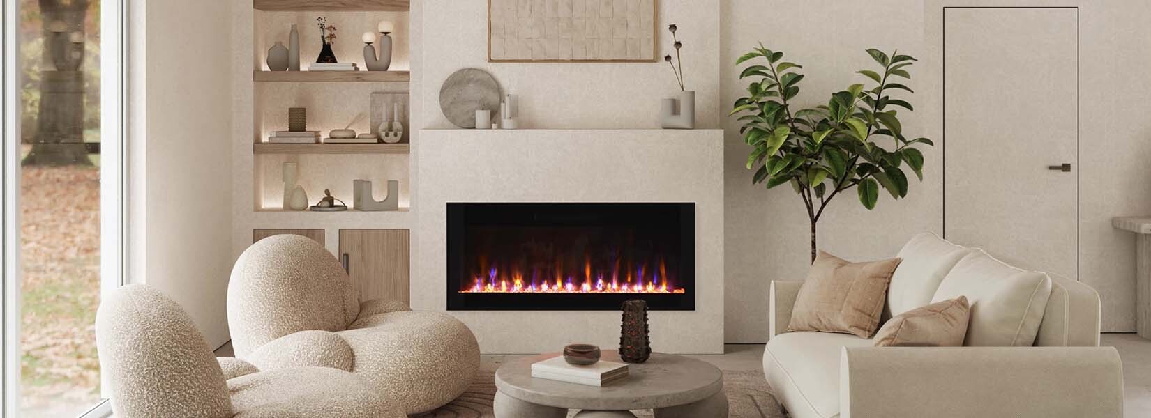 Evolution 36" WiFi Enabled, Wall Mounted, Linear Electric Fireplace 