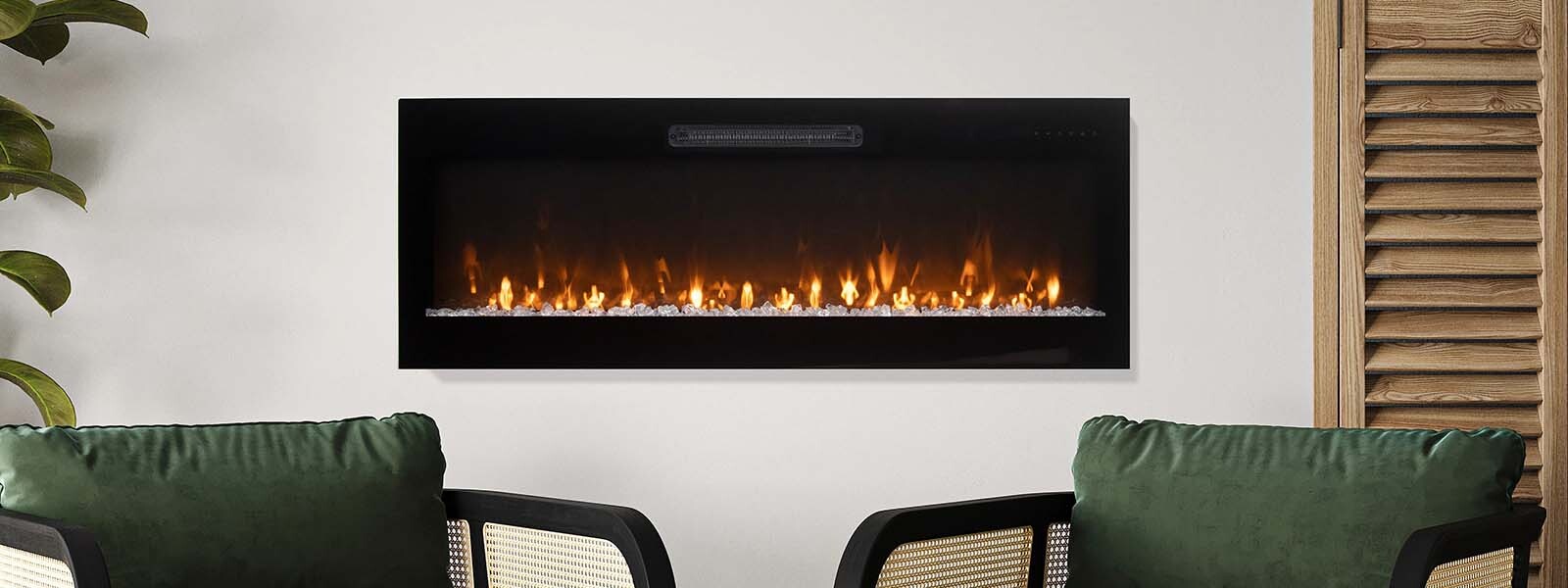 Amantii Evolution 50" Wide, WiFi Enabled, Wall Mounted, Linear Electric Fireplace - EVO5020