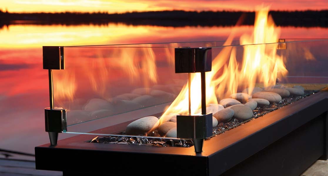 Barbara Jean Linear Outdoor Fire Stand
