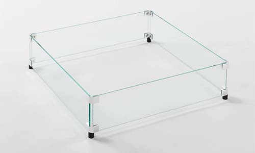 Square Glass Wind Guard SKU: GG-1616