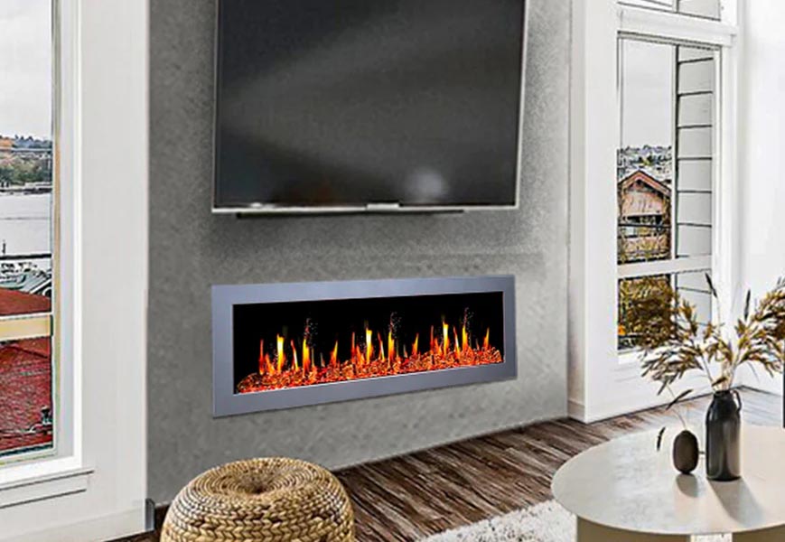 Litedeer Homes Gloria II 58" Smart Wall Mounted Electric Fireplace