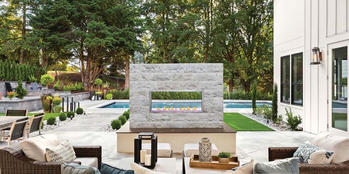 Napoleon Galaxy 62" Outdoor Linear See-Through Gas Fireplace