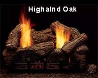 highland oak refractory log set