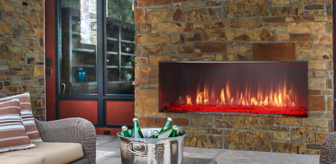 Monessen Lanai 51 Outdoor Gas Fireplace With Led Lighting