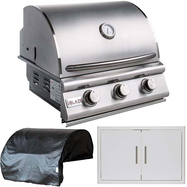 Blaze LBM 3-Piece 25-Inch, Natural Gas or Propane, Outdoor Kitchen Package - BLZ-3LBM-3PC Blaze LBM 3-Piece 25-Inch, Natural Gas or Propane, Outdoor Kitchen Package - BLZ-3LBM-3PC