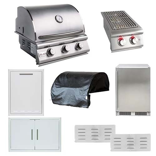 Blaze Prelude LBM 8-Piece 25-Inch, Propane Gas or Natural Gas, Outdoor Kitchen Package