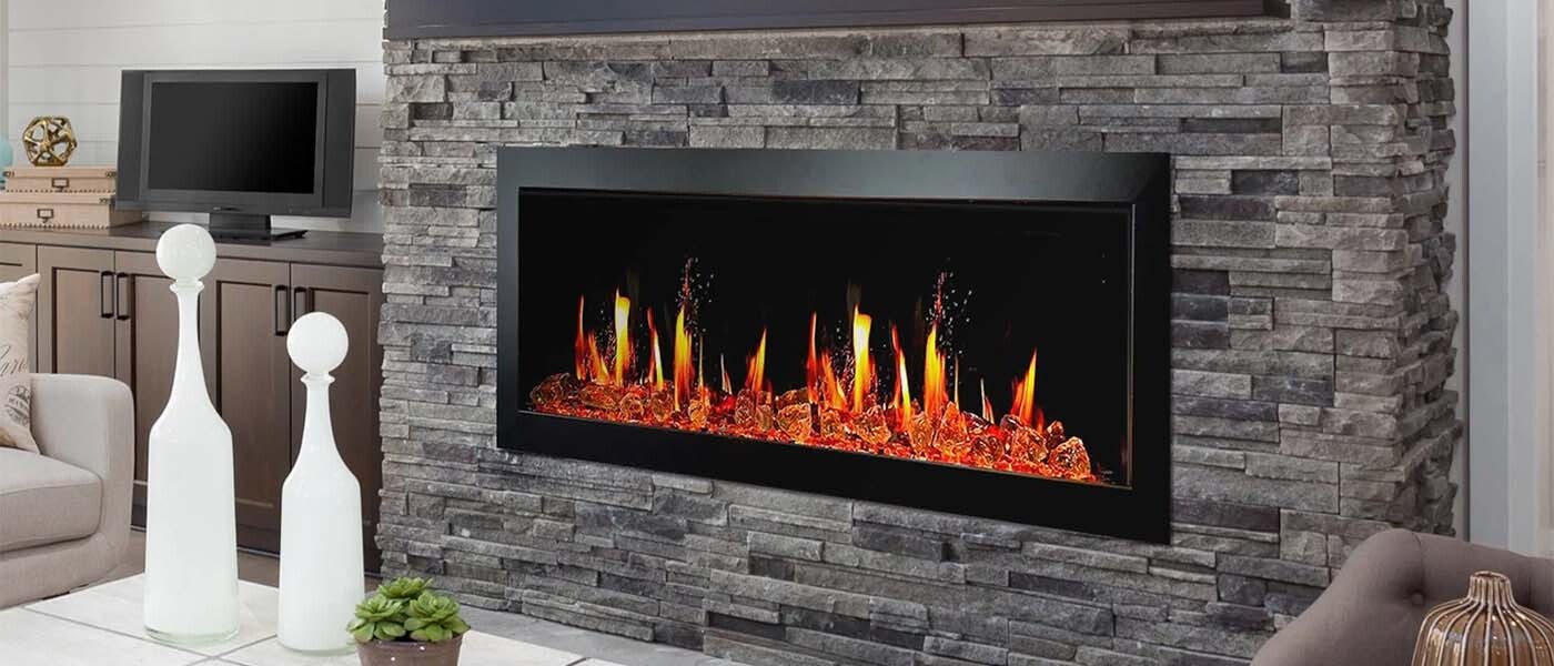 Litedeer Homes Latitude II 58" Smart Wall Mount Electric Fireplace with Reflective Fire Glass Litedeer Homes Latitude II 58" Smart Wall Mount Electric Fireplace with Reflective Fire Glass