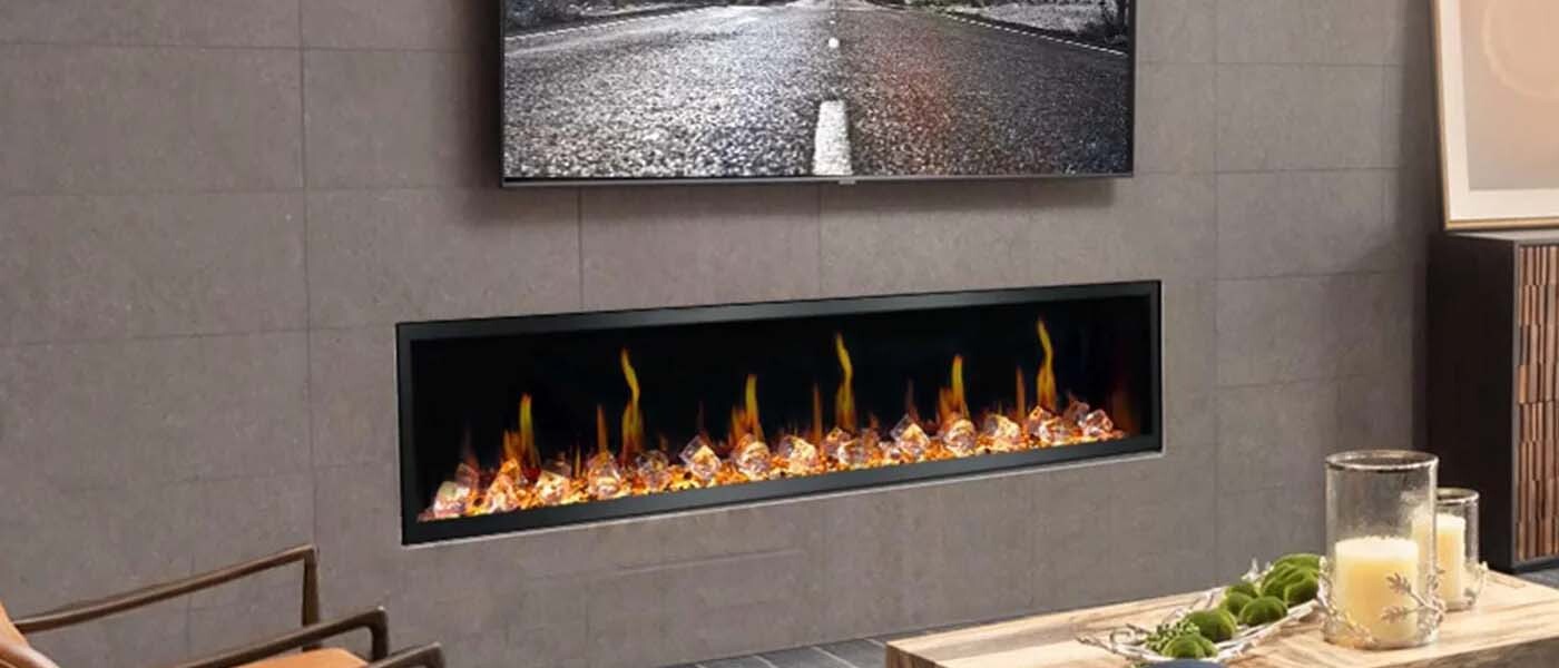 Litedeer Homes Latitude II 68" Smart Wall Mount Electric Fireplace with App Crushed Ice Rocks & Remote - ZEF68XC Litedeer Homes Latitude II 68" Smart Wall Mount Electric Fireplace with App Crushed Ice Rocks & Remote - ZEF68XC