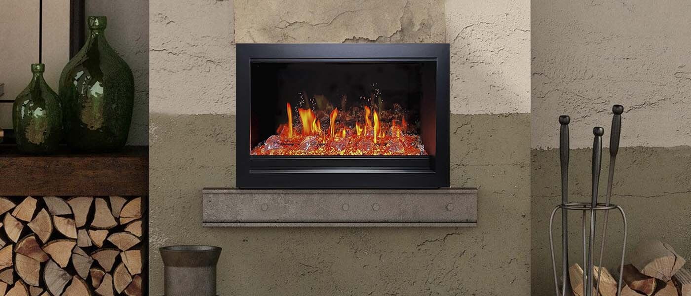 Litedeer Homes LiteStar 33" Smart Electric Fireplace Inserts with Multi-Flame Style and Crushed Ice Rocks - ZEF38VC-33C Litedeer Homes LiteStar 33" Smart Electric Fireplace Inserts with Multi-Flame Style and Crushed Ice Rocks - ZEF38VC-33C