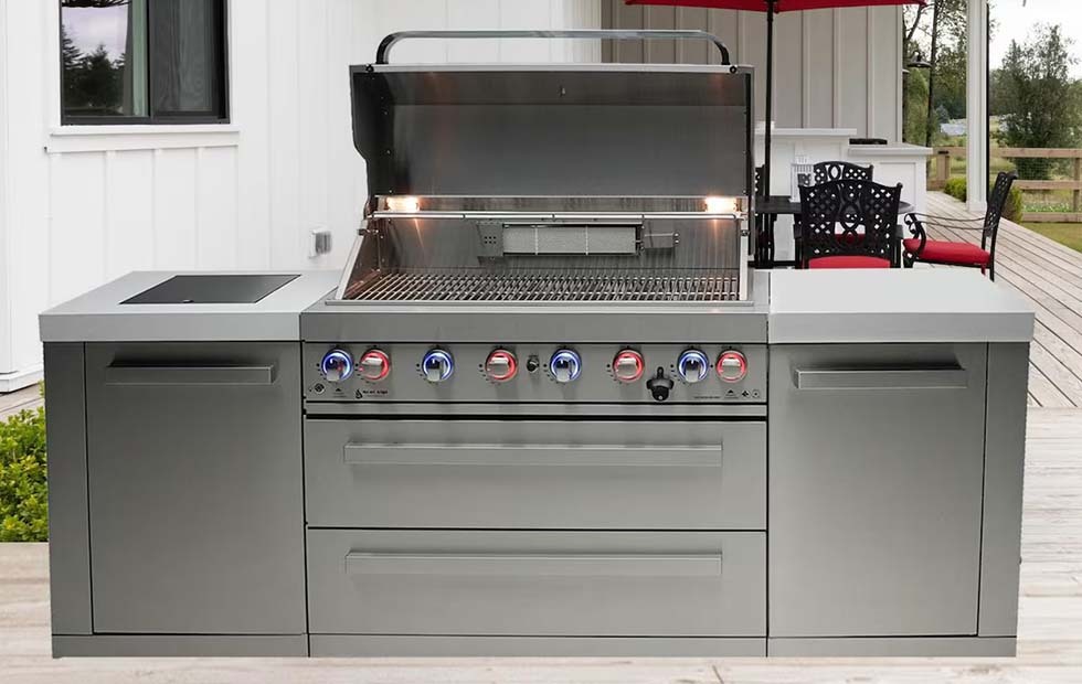 Deluxe Mont Alpi 805 6-Burner Island Grill