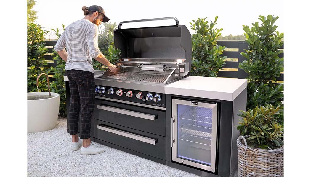 MONT ALPI 6-BURNER ISLAND WITH FRIDGE CABINET - MAi805-BSSFC