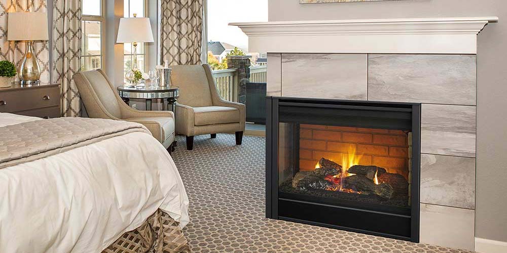 The Majestic Pearl II Corner Series Gas Fireplace