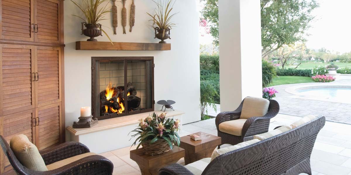 Castlewood Deluxe Outdoor Wood Burning Fireplace