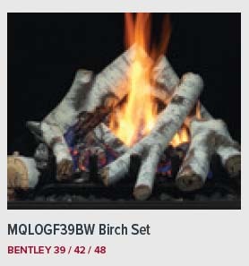 Birch log set