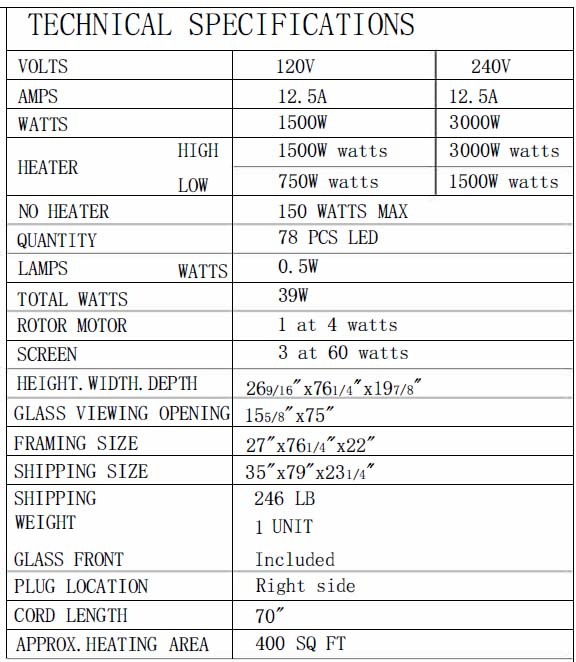 MULTIVIEW-HOLO-75-SIG specs