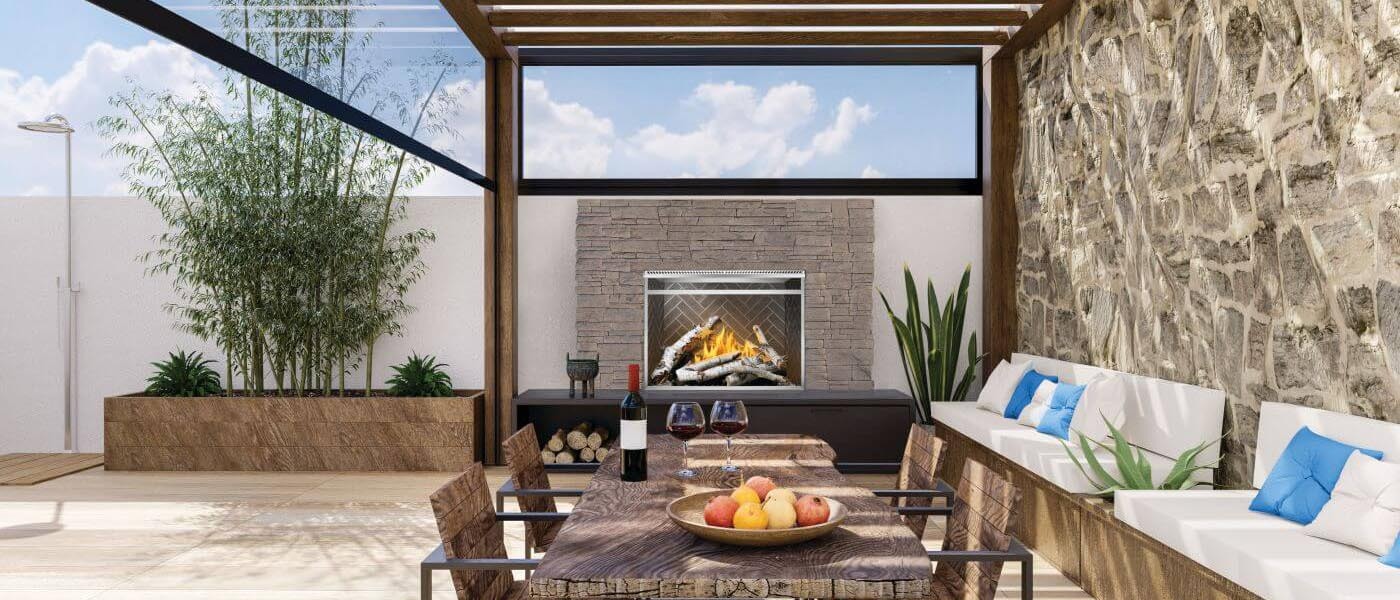 Napoleon 42" Riverside Clean Face Outdoor Gas Fireplace RSS42