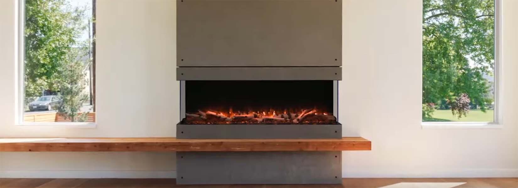 Scion Trinity 3-Sided Linear Electric Fireplace - 43" or 55" wide