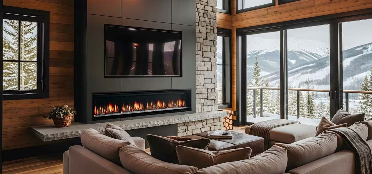 SimpliFire 100 Inch Allusion Edge Electric Fireplace