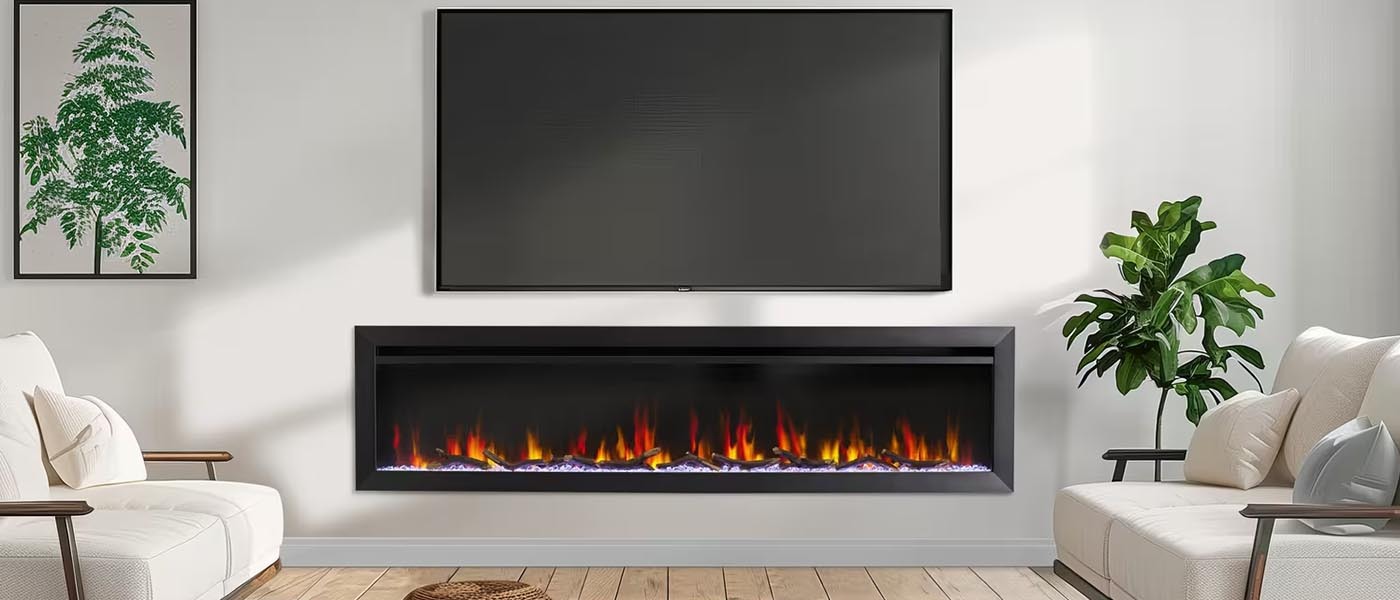 Simplefire Allusion Slim Electric Fireplace 72" Electric Fireplace