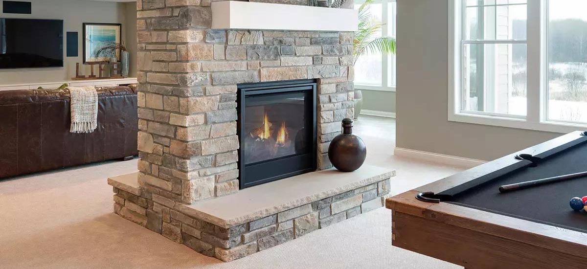 Majestic 36" See Through Direct Vent, Multi Side, Top/Rear Gas Fireplace With IntelliFire Touch Ignition (NG) - ST-DV36IN