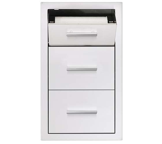 Summerset 17″ Vertical 2-Drawer & Paper Towel Holder Combo - TDC-17