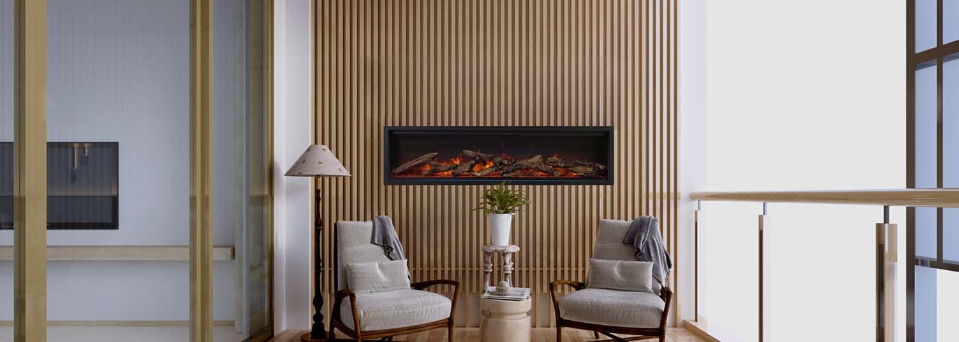 Amantii Symmetry Lumina 34" Indoor or Outdoor, Built In, Smart Electric Fireplace - SYM-34-LUMINA