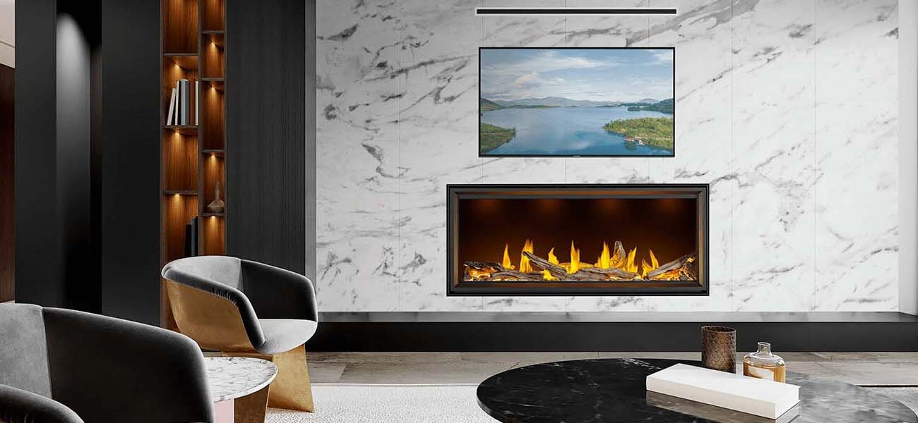 Napoleon Tall Linear Vector, 62" Direct Vent, Gas Fireplace