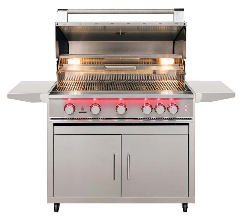 TrueFlame Deluxe 40 Inches Wide, 5 Burner, Freestanding  Gas Grill