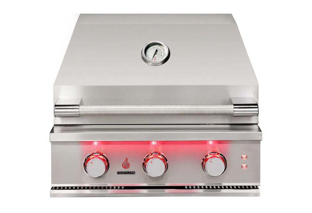 TrueFlame 25" Wide, 3 Burner, Built-In, Gas Grill