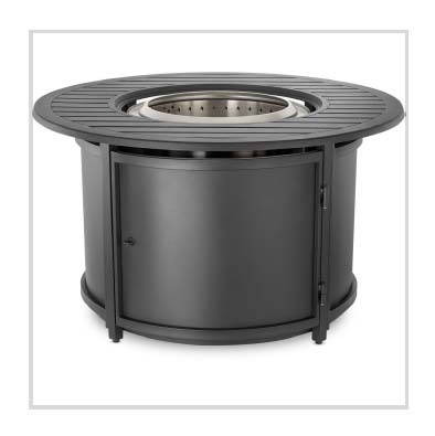 ROUND FIRE PIT TABLE SURROUND, 44" - BLACK