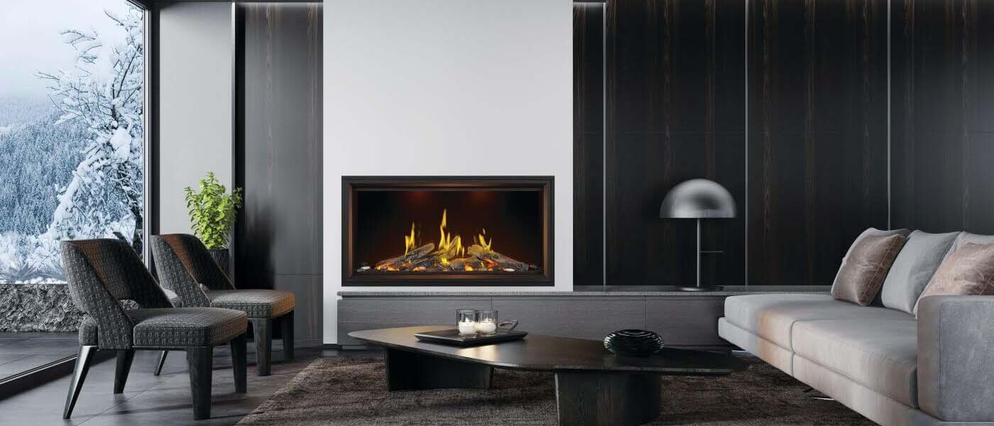 Napoleon Tall Linear Vector, Direct Vent, Fireplace with Luminous Logs - 50"