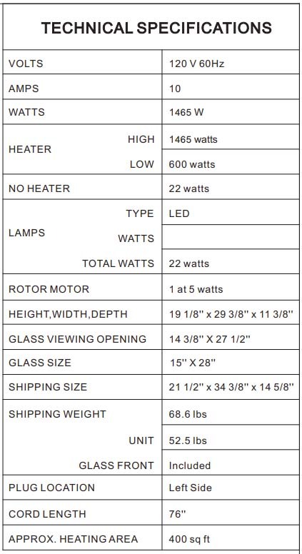 TRD-33-INSERT-BESPOKE specifications