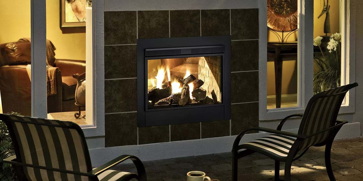 Outdoor Lifestyles Twilight 36" Indoor to Outdoor See-through Gas Fireplace