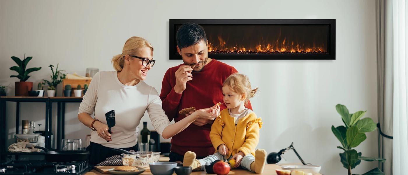 Remii 55″ Wide, Wall Mount, Extra Slim, Electric Fireplace - WM-55-XS Remii 55″ Wide, Wall Mount, Extra Slim, Electric Fireplace - WM-55-XS