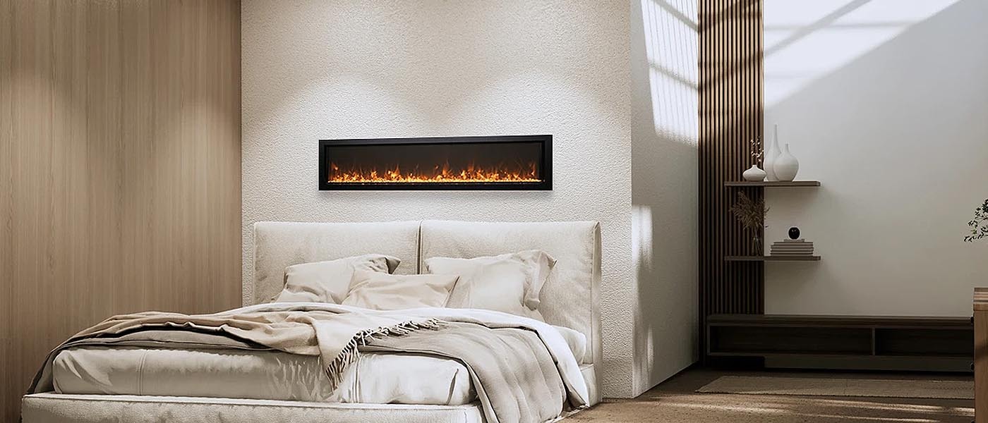Remii 65&Prime; Wide, Wall Mount, Extra Slim, Electric Fireplace - WM-65-XS
