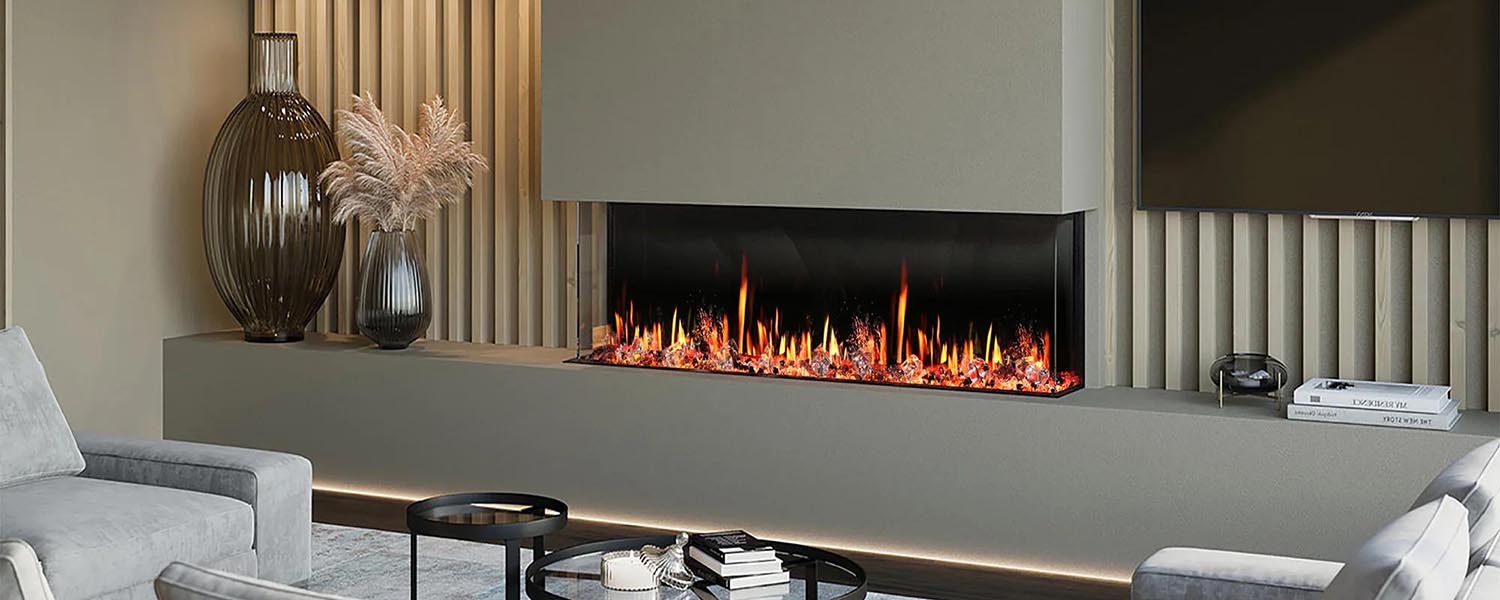 Litedeer Homes Warmcastle 3 Side 50" Smart HD LED Electric Fireplace