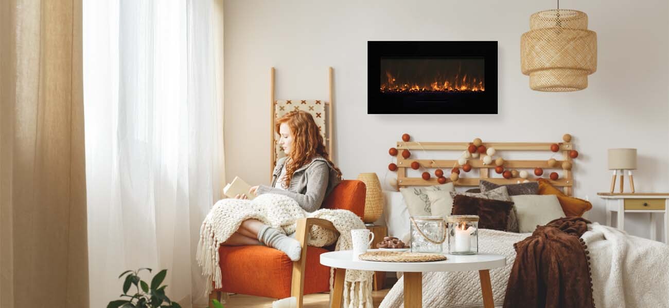 Amantii 26" Wall Mount / Flush Mount Electric Fireplace Amantii 26" Wall Mount / Flush Mount Electric Fireplace - WM-FM-26-3623-BG