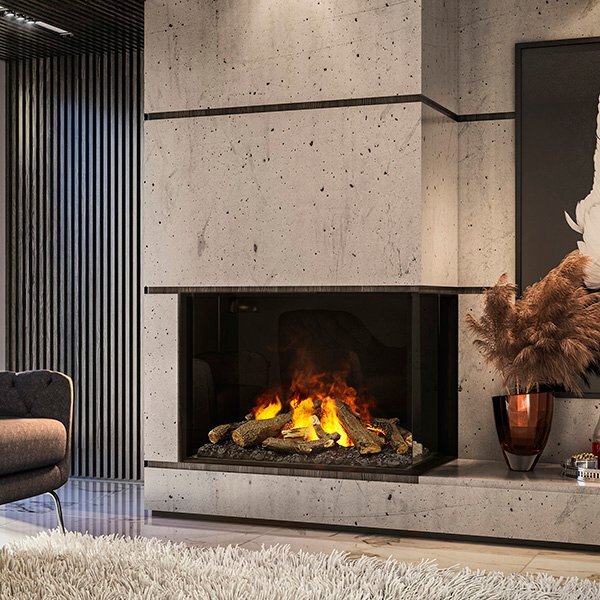 Dimplex Optimyst® e-MatriX 37" Built-in Water Vapor Fireplace - Right-facing