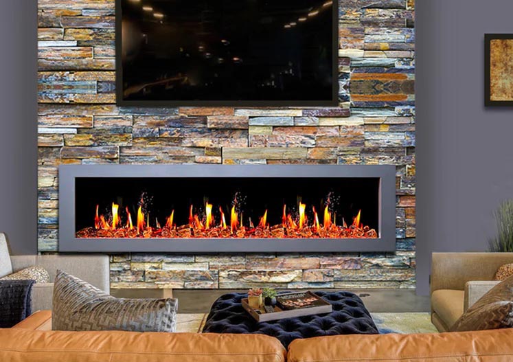 Litedeer Homes Gloria II 68″ Built In Smart Electric Fireplace - (ZEF68VS)