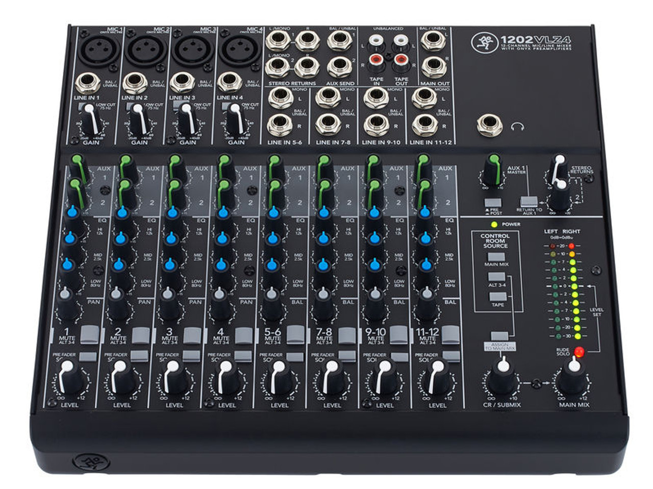 Mackie 1202VLZ4 12-Channel Compact Mixer - Translation Equipment