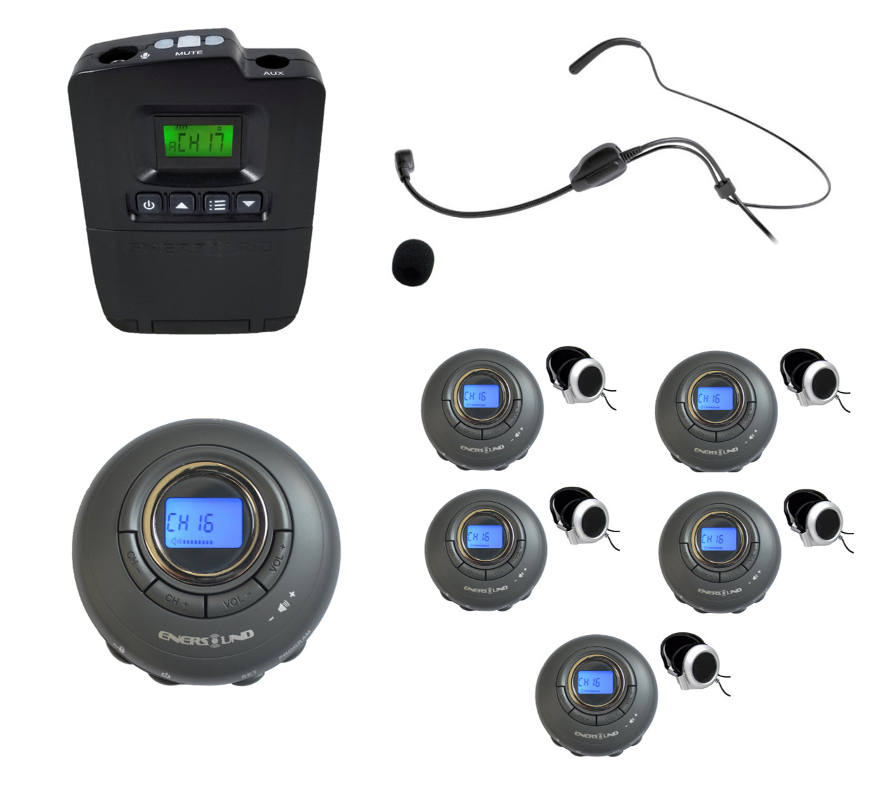 5-Person Enersound Portable Interpretation Translation Tour Guide