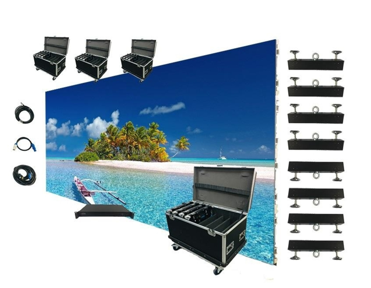 Indoor LED Wall Screen with Mounting System - Front-Serviceable Magnetic Modules - P2.97mm - 13.1ft x 6.5ft - 32 Panels 500x500 LED1