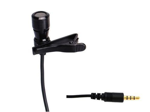 LAV-100APP Professional Lavalier Microphone with 3.5mm TRRS connector for Apple I-Phones and I-Pads. 