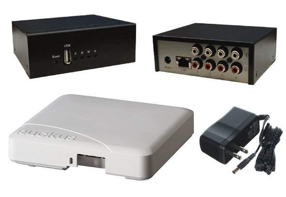 Audio Over WiFi Broadcast Server + Ruckus Access Point w/Power Supply