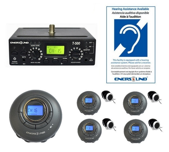 4-Person Enersound Assistive Listening System with ADA Plaque (3-Year Warranty) 4-Person Enersound Assistive Listening System with ADA Plaque (3-Year Warranty)