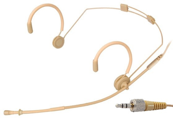 MIC-550SEN Professional Headset Microphone for Sennheiser  Wireless Systems. Beige.