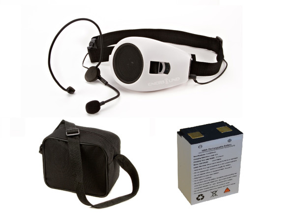 Enersound PA-200 Bundle - Personal Waistband Voice Amplifier with Carrying Pouch and Replacement Battery 