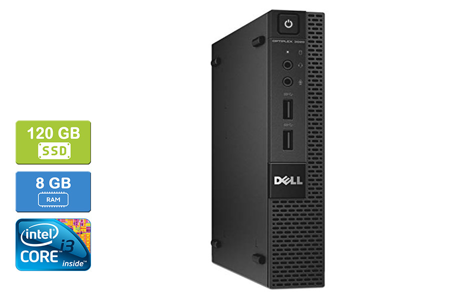 DELL 3020 Micro 8GB 120GB SSD i3 KB Win 10 Pro